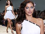 NEW YORK, NY - SEPTEMBER 13:  Irina Shayk walks the runway during Diane Von Furstenberg as a part of Spring 2016 New York Fashion Week at Spring Studios on September 13, 2015 in New York City.  (Photo by Antonio de Moraes Barros Filho/FilmMagic)